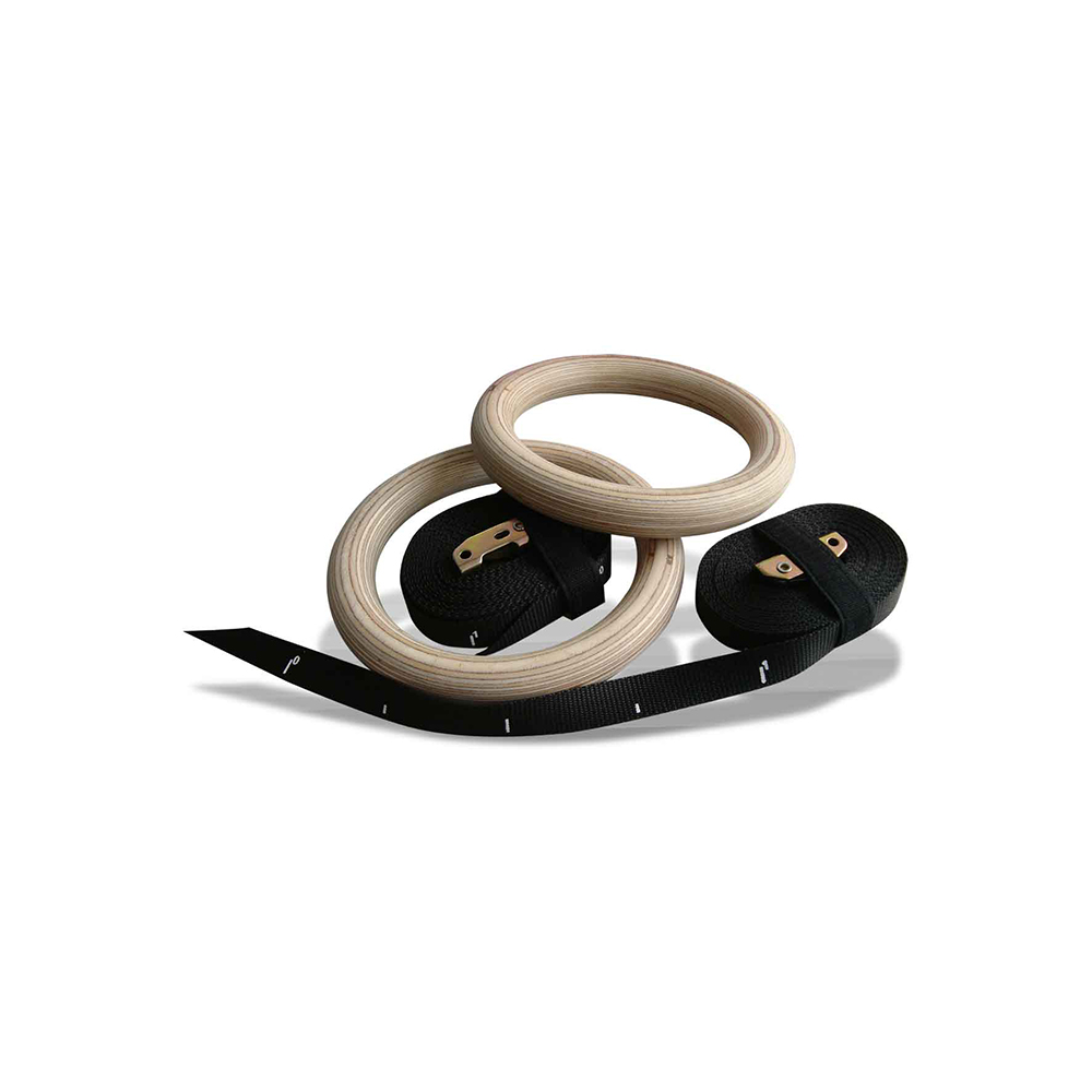 ART. 0460 GYMNASTICS WOODEN RINGS for crossfit