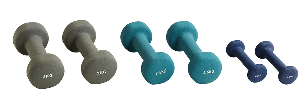 ART 0625 CAST IRON DUMBBELLS NEOPRENE COATED