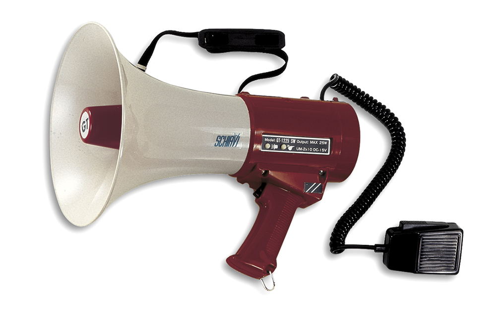 ART. 1138 MEGAPHONE RACE 50 WATTS, DETACHABLE MICROPHONE